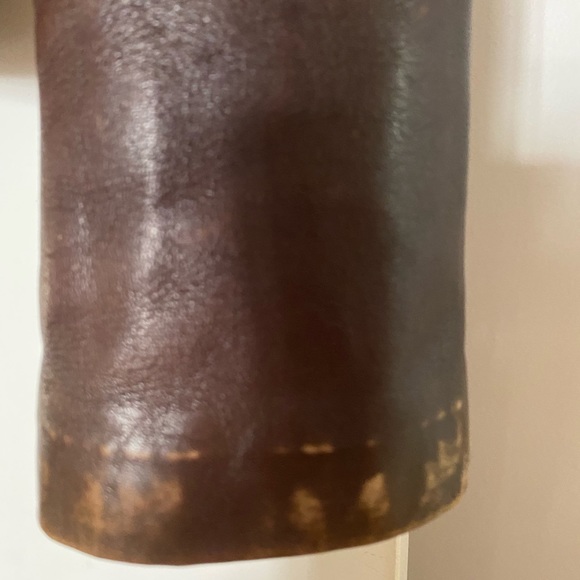 AUTHENTIC LEATHER BROWN DANIER FITTED BLAZER! - Picture 6 of 6